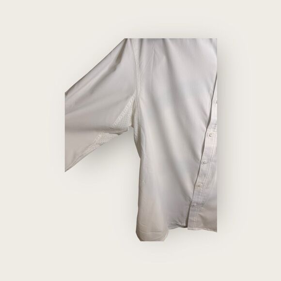 Coolibar Men’s Long Sleeve Shirt White 50+ UPF Size XL - Picture 8 of 10